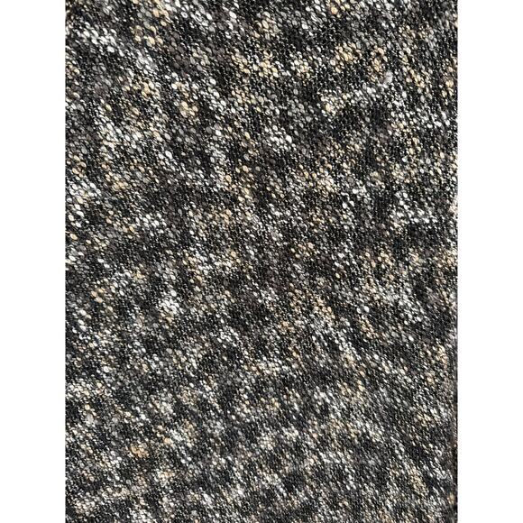 Avenue Women's Plus Size Black Gold Silver Fringe Knit Poncho One Size Plus - Picture 4 of 4